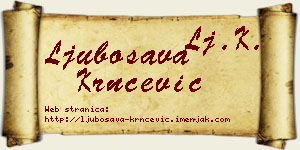 Ljubosava Krnčević vizit kartica